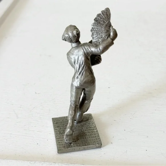 Vintage Chinese Fan Dancer Selangor Pewter - Picture 5 of 11